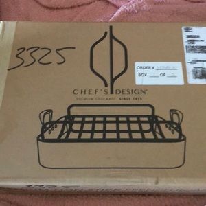 18 x 14.25 x 3.5 heavy duty roasting pan.